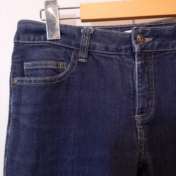 CLEO Petites Straight Leg Jeans Dark Wash Denim Classic 5-Pocket 4P - Picture 6 of 11